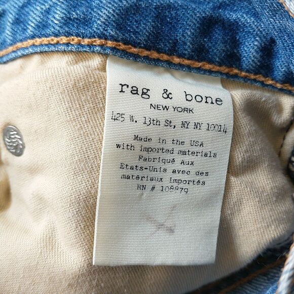 Rag & Bone Denim Jeans Shorts Women 25 Blue Denim Distressed Cut Off Low Rise - Picture 7 of 11